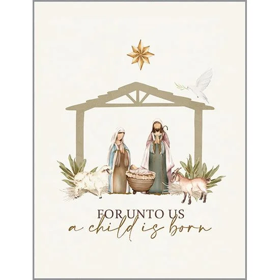 Christmas Jolly Vibes {with scripture} Christmas card - For Unto Us