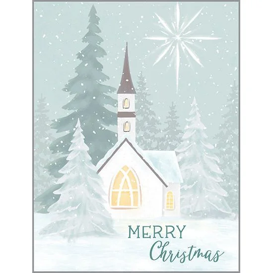 Christmas Housewarming Gifts {with scripture} Christmas card - Winter Church
