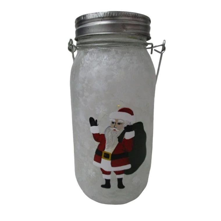 Christmas Jolly Vibes Santa in a Jar Light