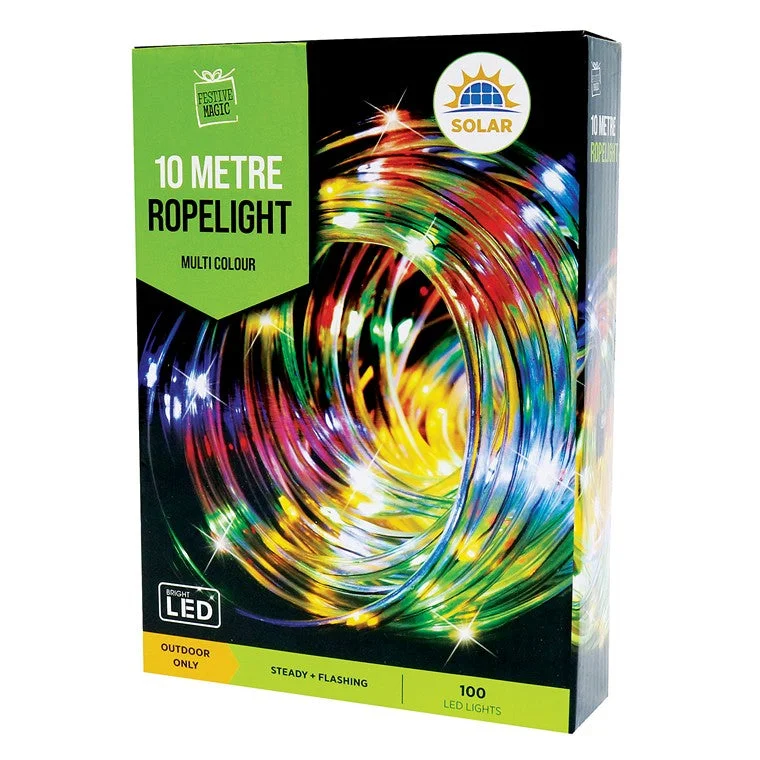 Christmas Cookies Recipe Xmas Solar Multi Colour LED Rope Light, 10m