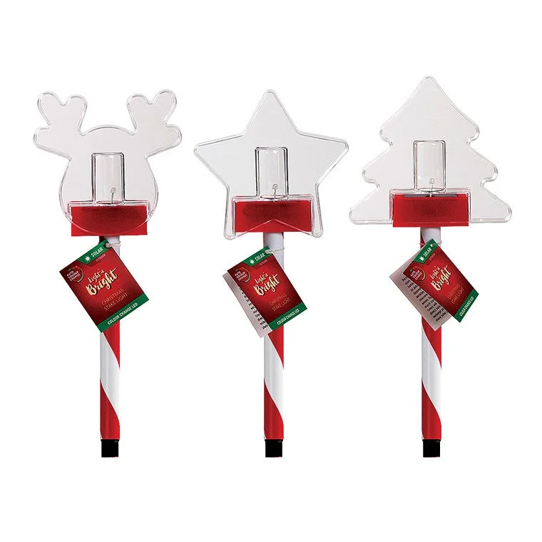 Christmas Gift Ideas Xmas Solar Path Lights, 3 Asstd Styles