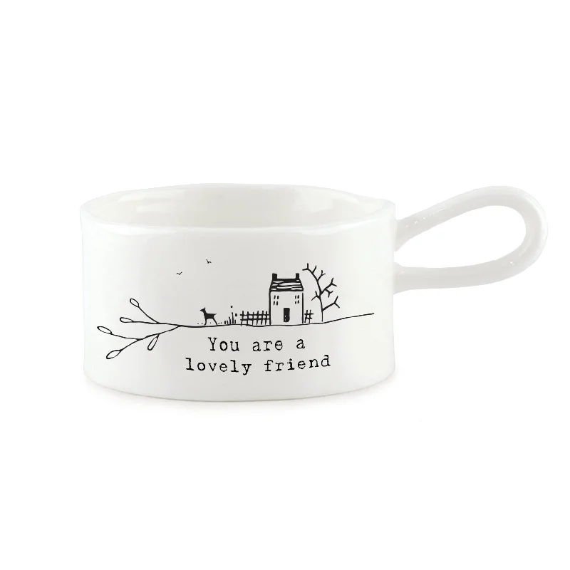 You Are A Lovely Friend Porcelain Tea Light Holder