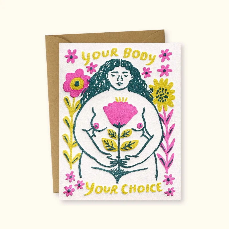 Christmas Holiday Fun Your Body Your Choice 1 Greeting Card