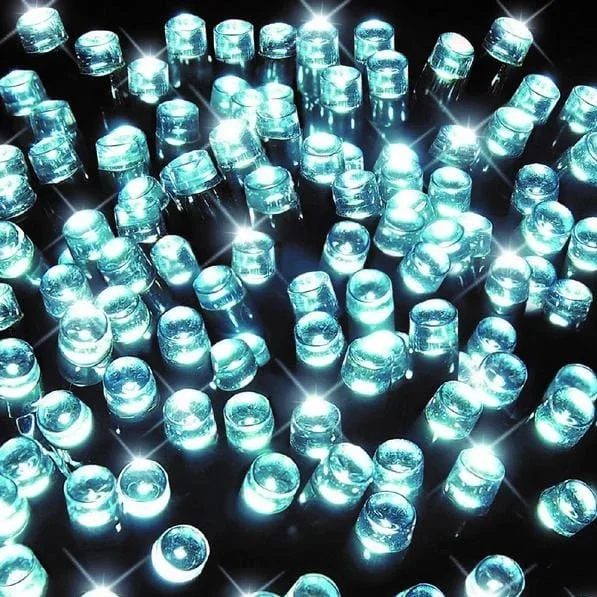 Christmas Snowflakes LED Fairy Lights White (100m)