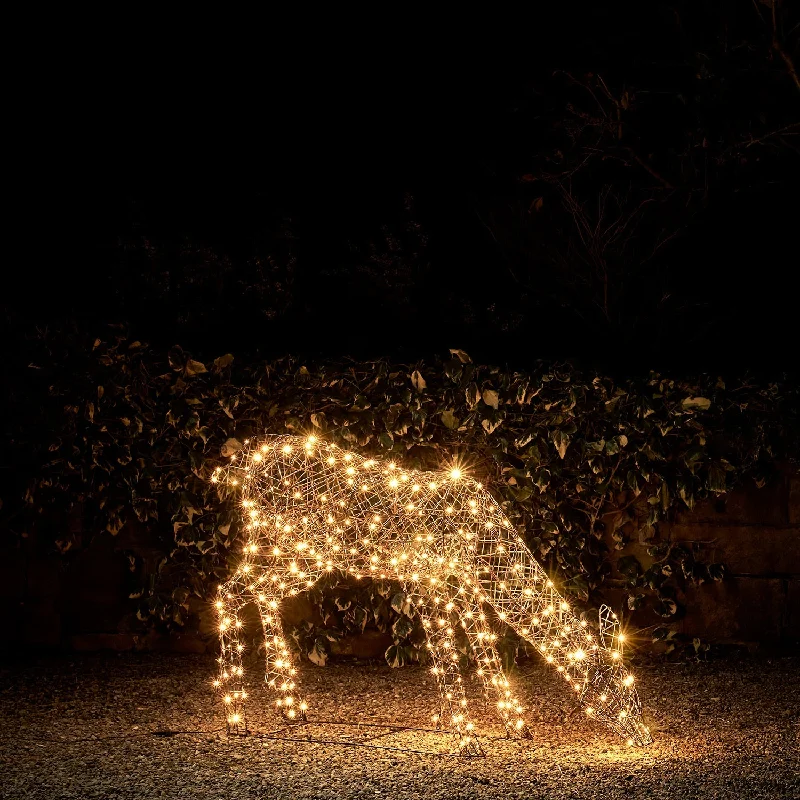 Christmas Wreath Making 1m Studley Rattan Doe Dual Colour LED Light Up Reindeer