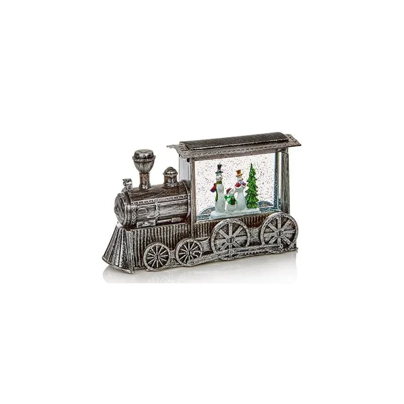 Christmas Ornaments 29cm Silver Train Water Spinnr