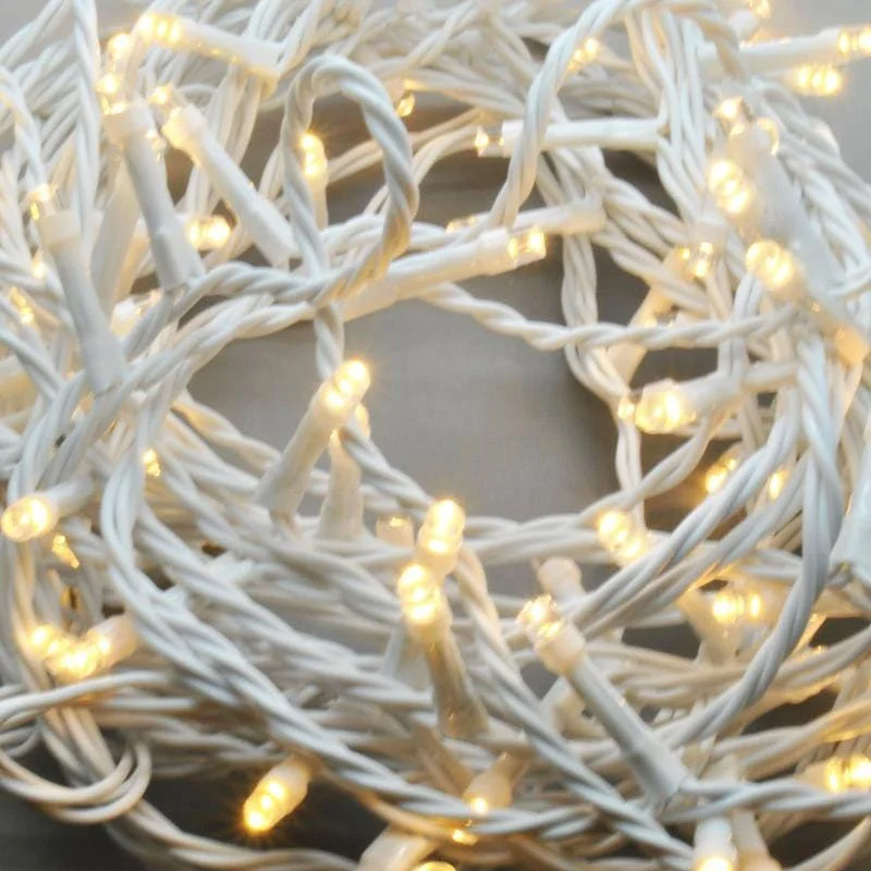 Christmas Countdown LED Fairy Lights Warm White With White Cable (40m)