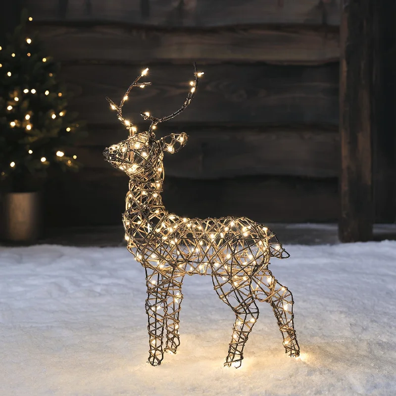 Snowy Christmas 56cm Studley Stag LED Light Up Reindeer