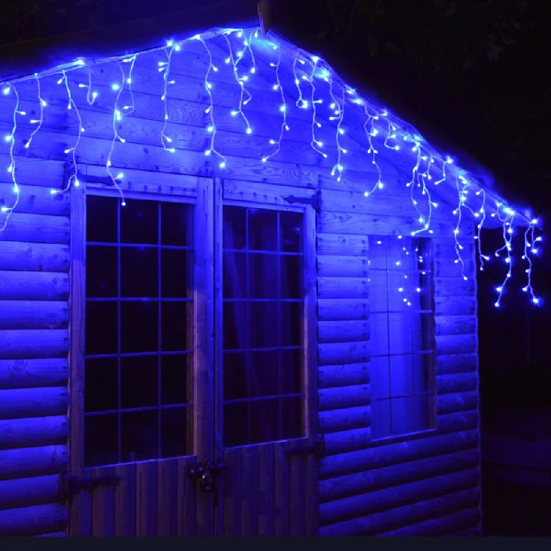 Christmas Holiday Fun LED Blue Icicle Lights (30m)