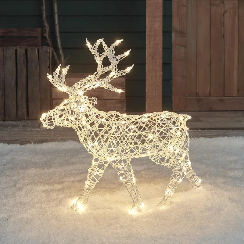 Christmas Night 70cm Arkendale Dual Colour LED Rattan Light Up Reindeer