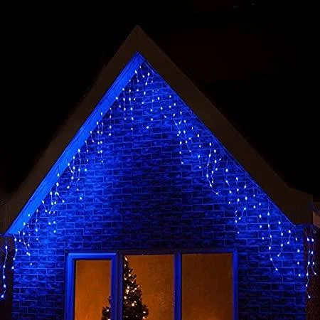 Christmas Reindeer LED Blue Icicle Lights (20m)