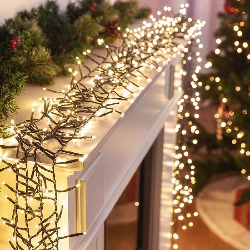 Christmas Winter Nights 720 LED Cluster Lights Warm White (10.4m)