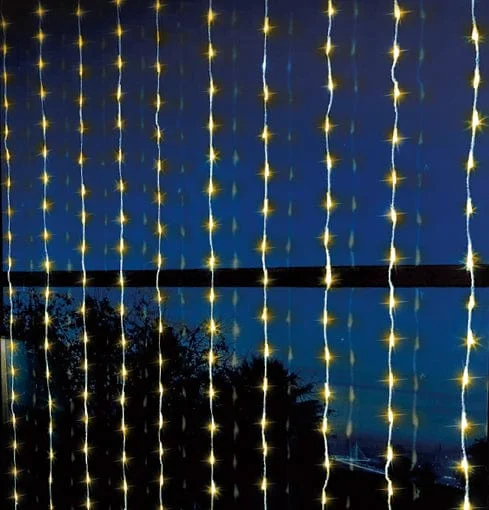 Christmas Cozy Nights LED Warm White Waterfall Curtain (2x2m)