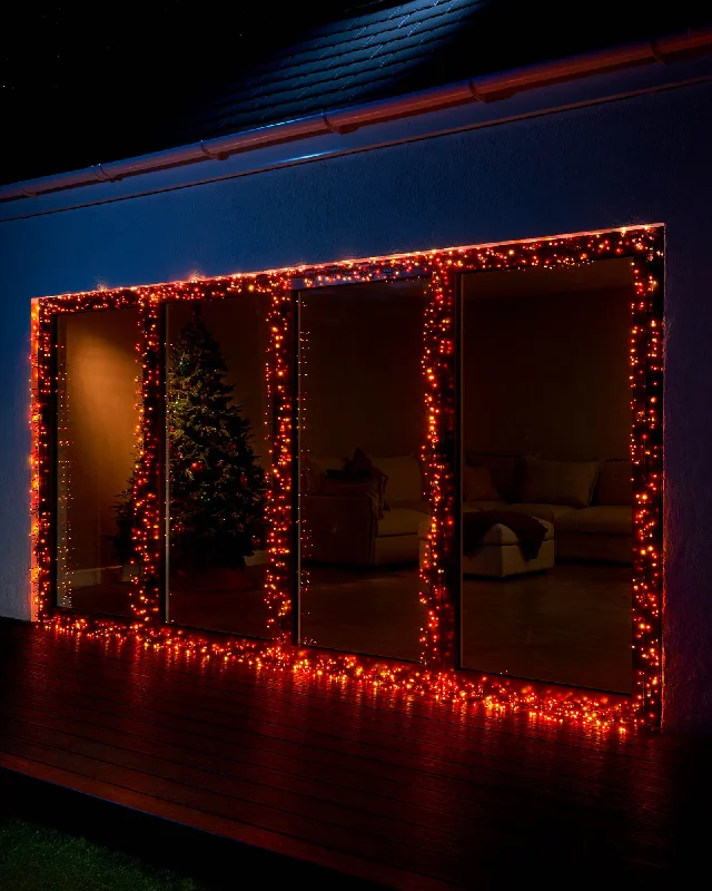 Christmas Housewarming Gifts LINK UP LED Cluster Lights, Black Cable, Autumn Colour