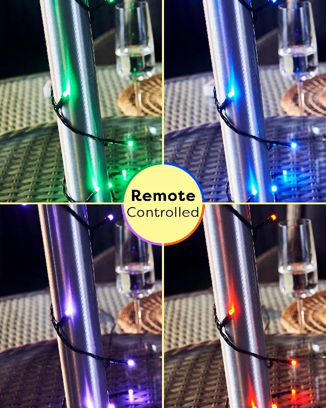 Christmas Decor Remote Controlled 600 Colour Changing LED Light String