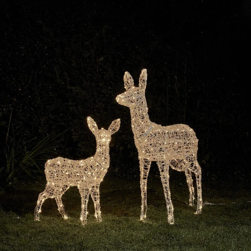 Christmas Fireplace Socks 1.05m Swinsty Doe & Fawn Dual Colour LED Battery Operated Outdoor Reindeer Christmas Fireplace Socks 1.05m Swinsty Doe & Fawn Dual Colour LED Battery Operated Outdoor Reindeer