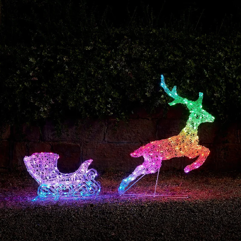 Christmas Stocking Fillers 86cm Twinkly Smart Reindeer and Sleigh Light Up Christmas Figure Christmas Stocking Fillers 86cm Twinkly Smart Reindeer and Sleigh Light Up Christmas Figure