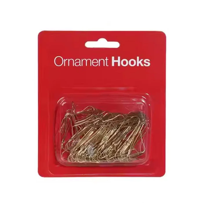 Christmas Fireplace Decor 100pcs 4cm Ornament Hooks Gold