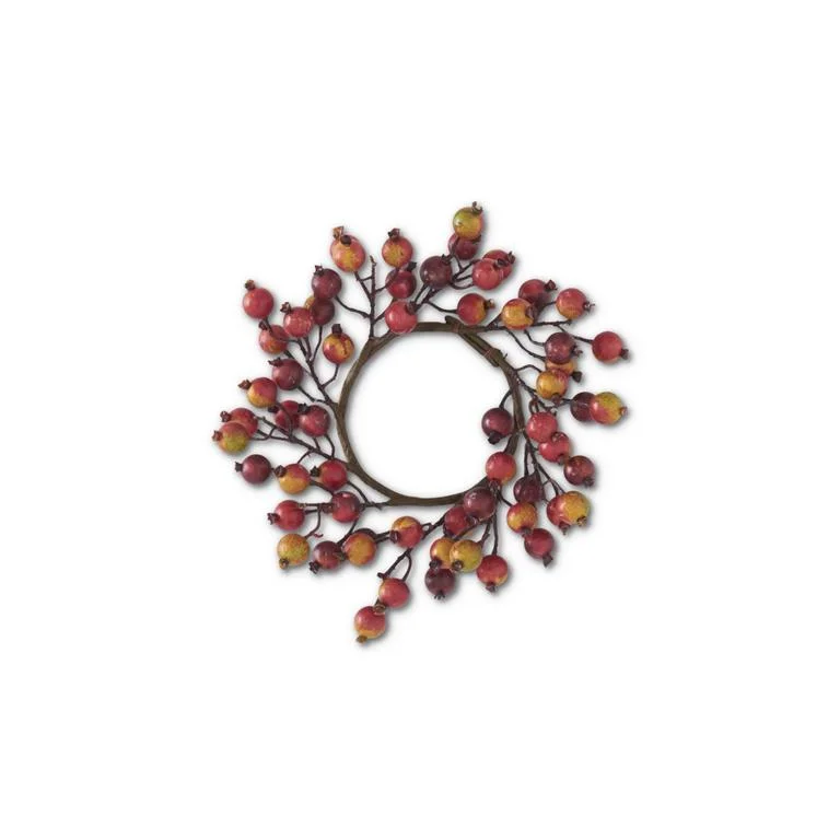 Christmas Lights 11.5 Inch Crab Apple Candle Ring (4.5Dia.)