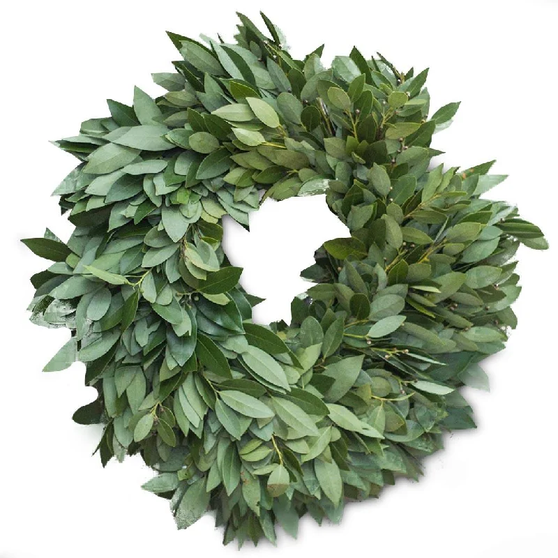 Christmas Tree Decorations Fresh Bay Leaf Wreath 16"