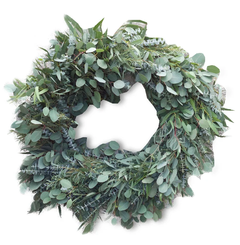 Christmas Family Time Eucalyptus Wreath 20"