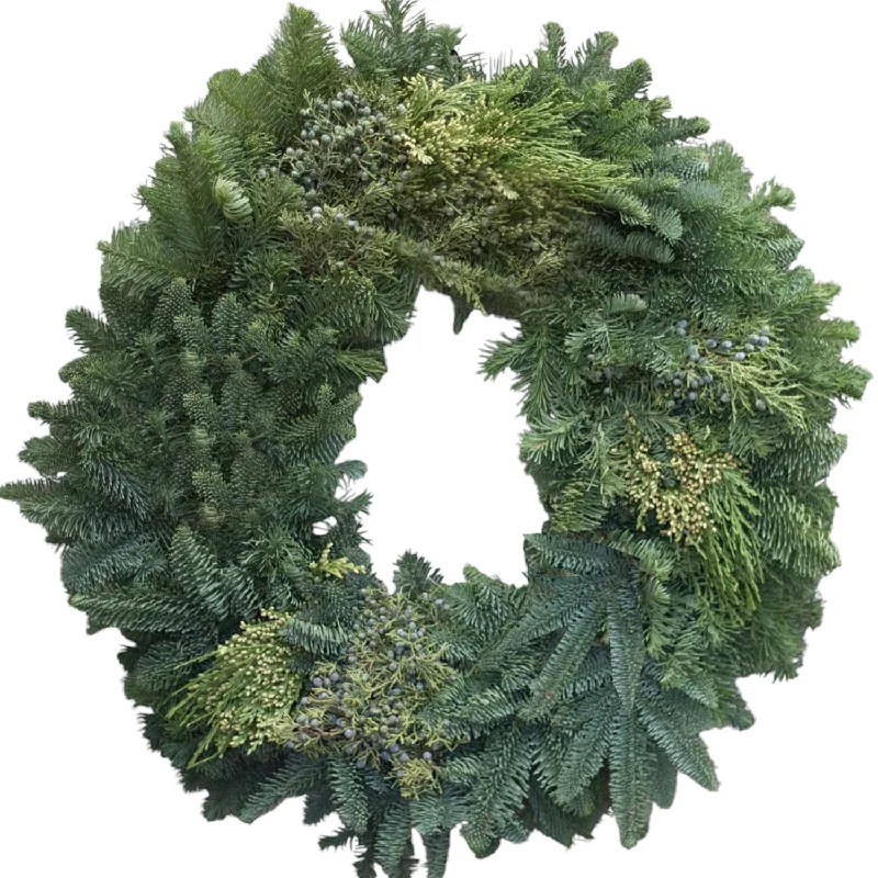 Christmas Fireplace Mantel Mixed Wreath 14"