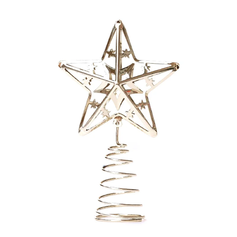 Christmas Cookies 11cm Double Star Tree Topper Gold