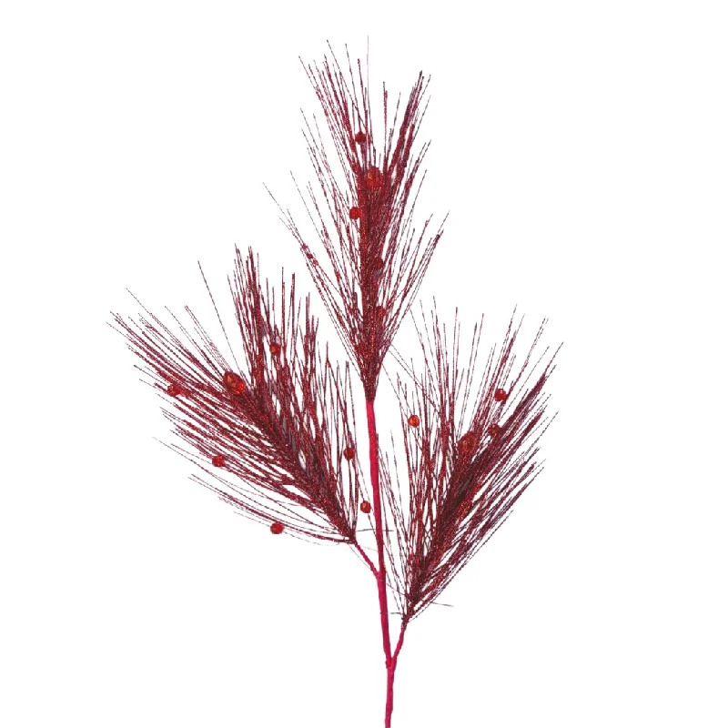 Christmas Cozy Nights Red Glitter Christmas Tree Pick