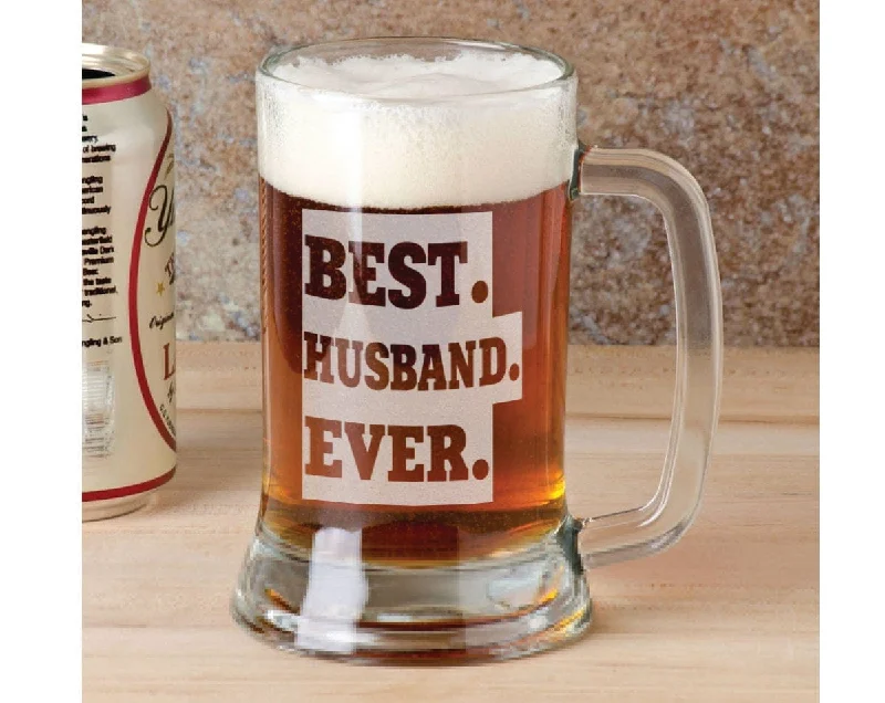 Christmas Bells 16 Oz Best HUSBAND Beer Mug Personalized Drinking Glass Etched Gift for Father Day, Dad, Grandpa, Husband, from Wife, kids, son, daughter Christmas Bells 16 Oz Best HUSBAND Beer Mug Personalized Drinking Glass Etched Gift for Father Day, Dad, Grandpa, Husband, from Wife, kids, son, daughter
