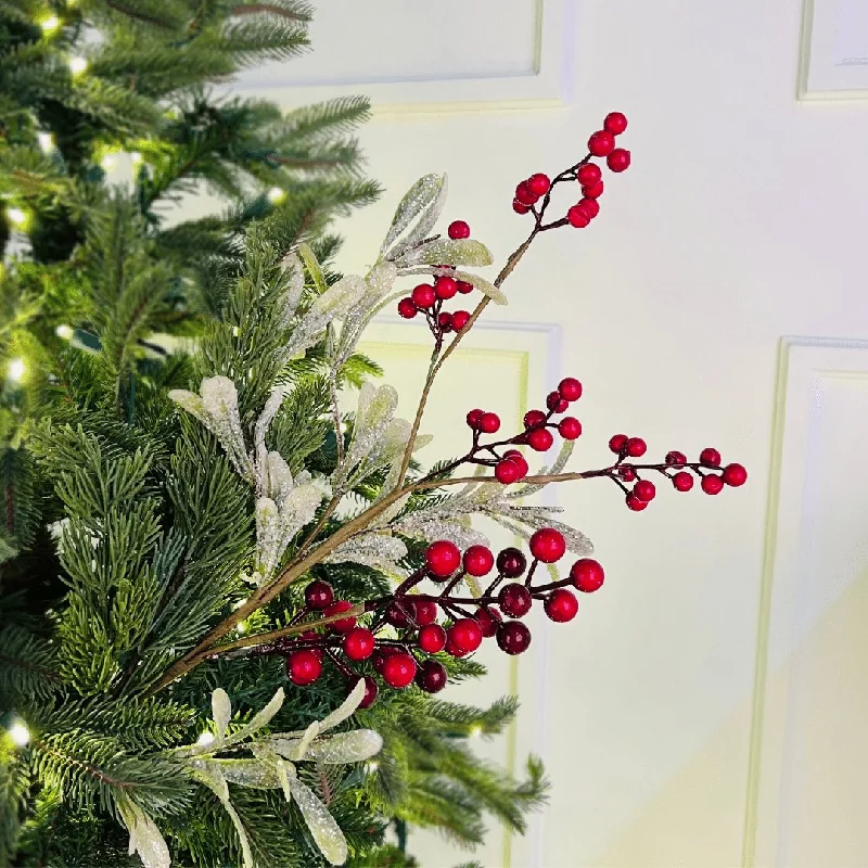 Christmas Candy Gift Red Berry, Mistletoe, and Pine Tree Pick