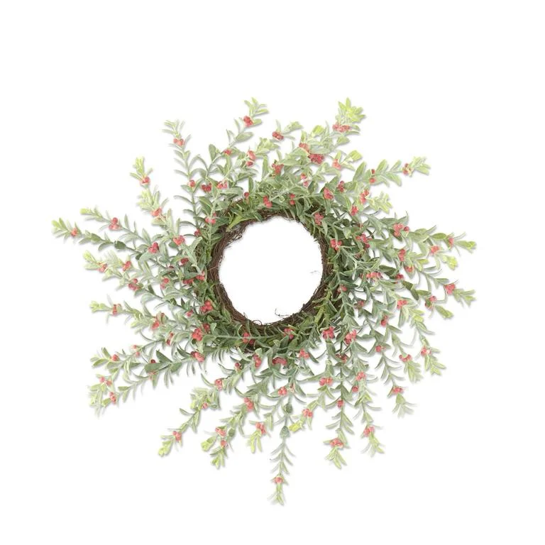 Christmas Holiday Songs 18 Inch Real Touch Myrtle Candle Ring/Wreath