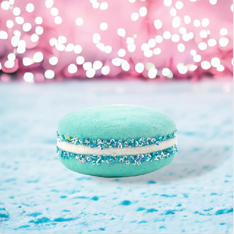 Christmas Fireplace 4" Pastel Blue Macaron Set Of 6