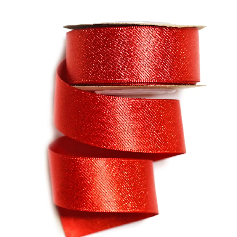 Christmas Holiday Fun 22mm x 5M Red Satin Ribbon 2205003