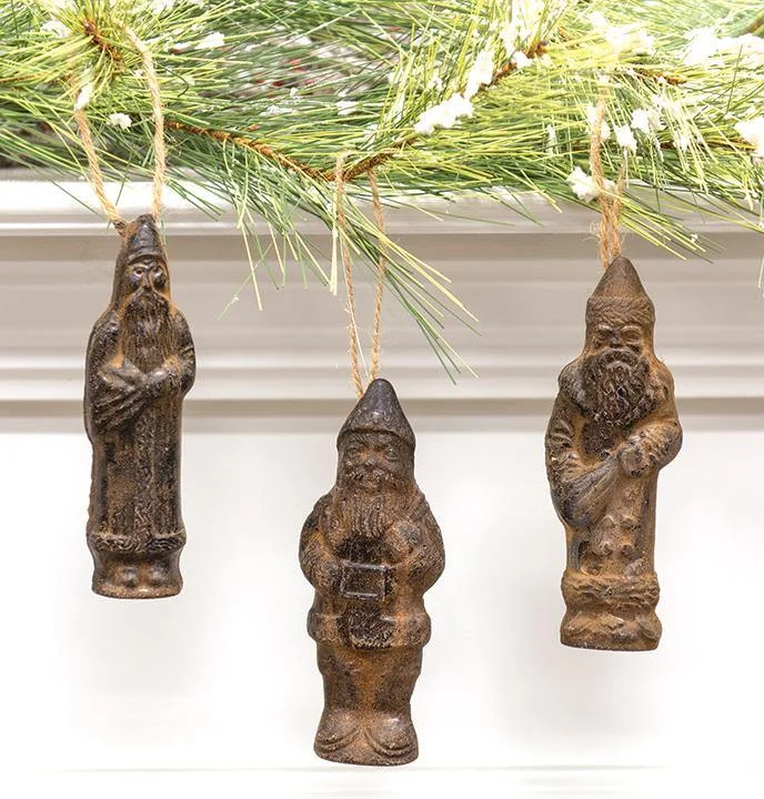 Christmas Toy Drive 3/Set, Beeswax Santa Ornaments