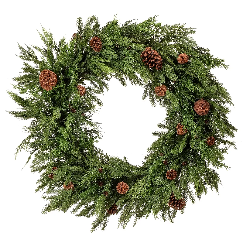 Christmas Joy Natural Touch Mix Evergreen Wreath
