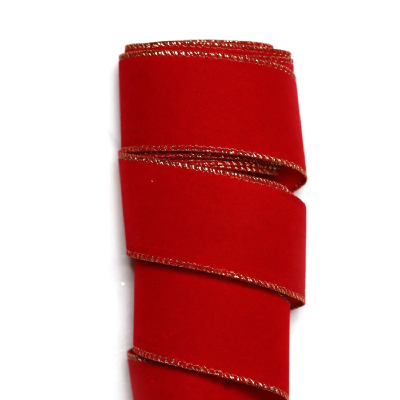Christmas Jolly Time 38mm x 5M Red Velvet Ribbon 3805003