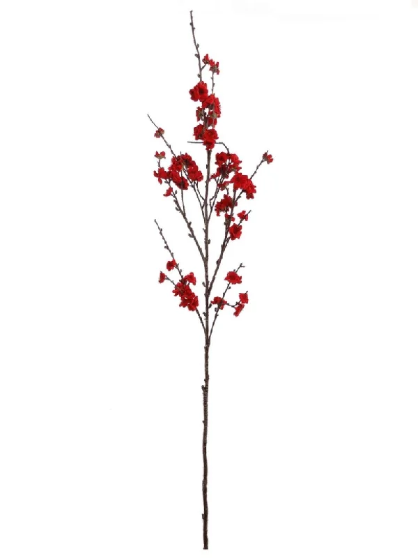 Christmas Snow Angels 49" Velvet Plum Blossom Spray