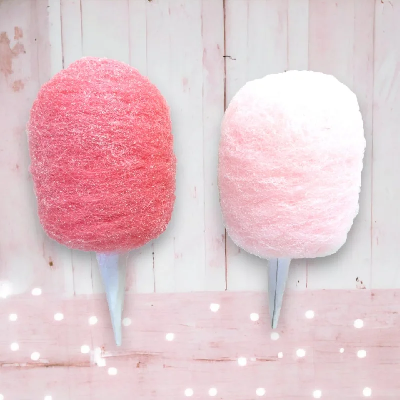 Christmas Shopping 6" Pink Cotton Candy Ornament Set Of 6