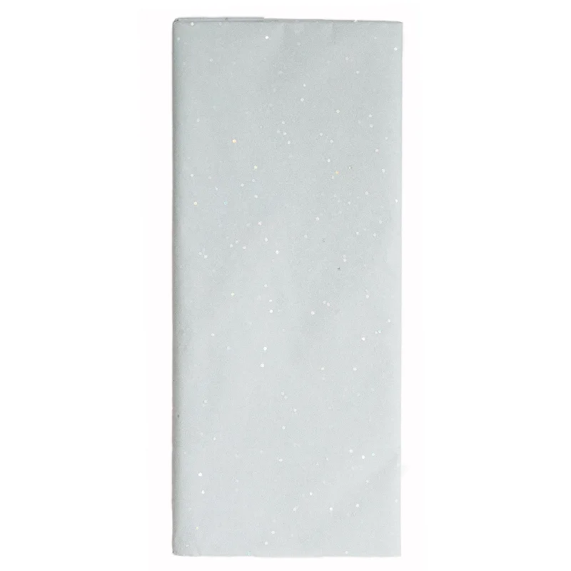 Christmas Cheer 6 Sheets of Silver Glitter Tissue Paper WRP005