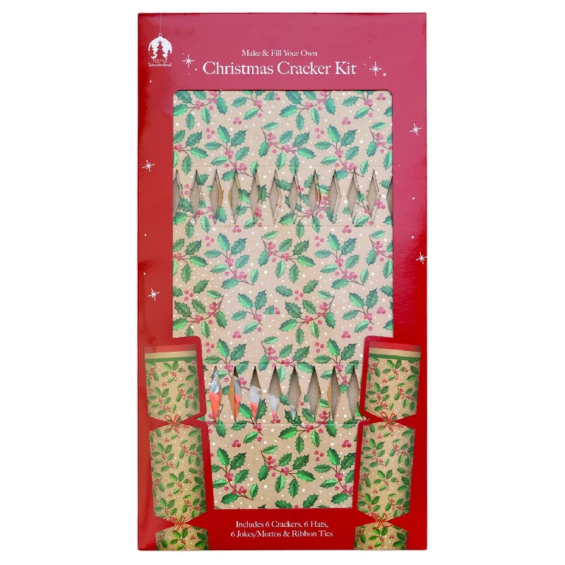 Christmas Candles 6PCS DIY Christmas Cracker Kit | Holly CRK0006-007H