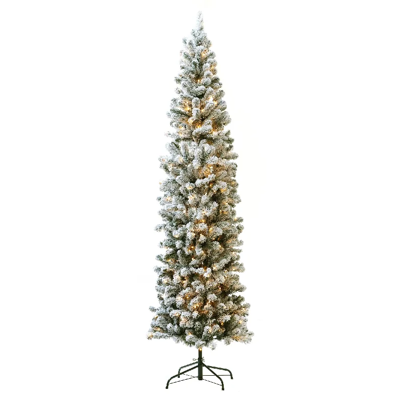 Christmas Celebration 7.5Ft White Fir FLOCKED Artificial Christmas Tree with Lights FVZL7.5 Christmas Celebration 7.5Ft White Fir FLOCKED Artificial Christmas Tree with Lights FVZL7.5