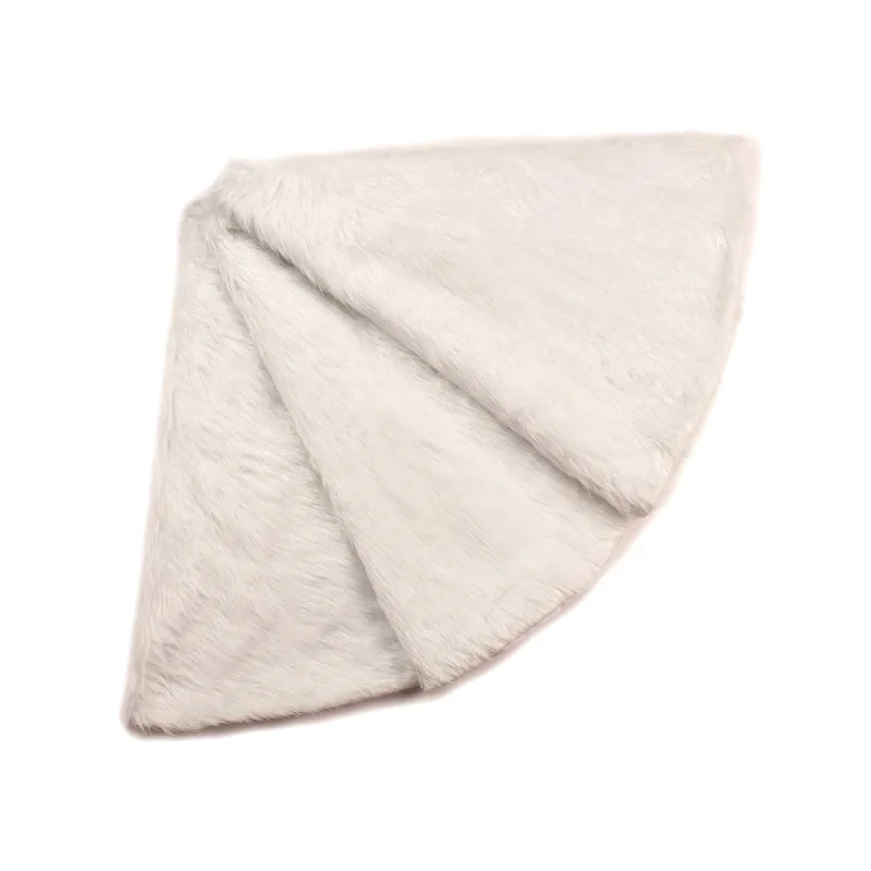 Cozy Christmas 78cm Faux Fur Christmas Tree Skirt White 078004