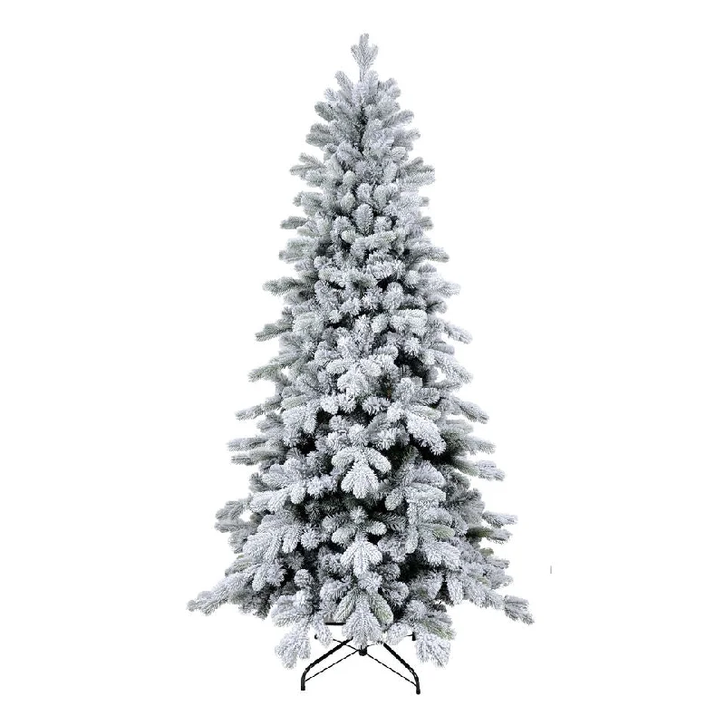 Holiday Season 7Ft Premium Quality Artificial Slim Flocked Christmas Tree KU7