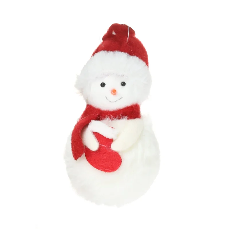 Christmas Santa Hat 11cm Christmas Snowman Plush Ornament 04301