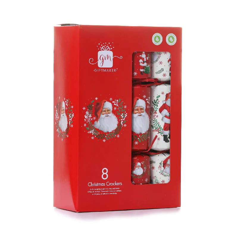 Christmas Cookies 8PCS 12" Traditional Santa Claus Christmas Crackers CRK1206-005RD