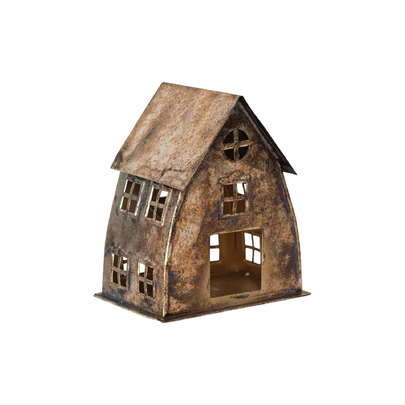 Christmas Cinnamon Rolls A-Frame Metal House Tealight Holder