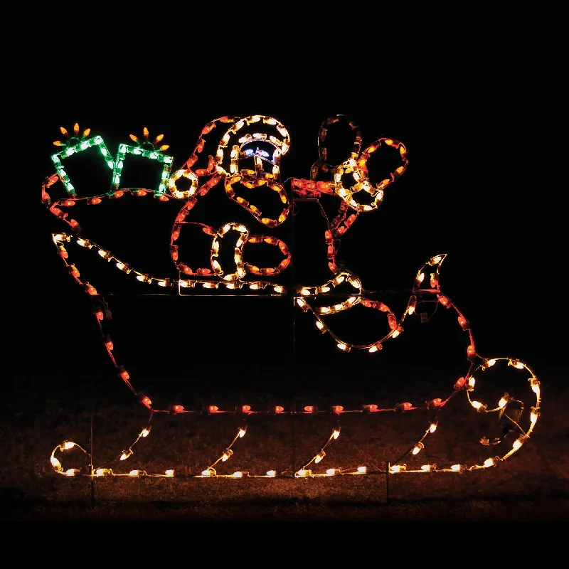 Santa Claus Animated Santa & Sleigh Motif (1210-N)*SOLD OUT FOR 2024 SEASON - Pre order now for next year* Santa Claus Animated Santa & Sleigh Motif (1210-N)*SOLD OUT FOR 2024 SEASON - Pre order now for next year*