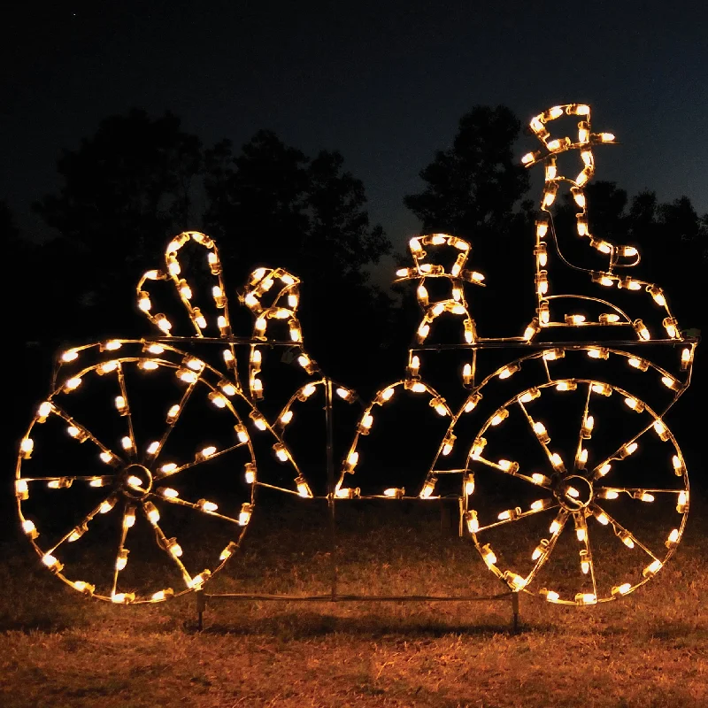 Christmas Night Animated Victorian Carriage (1245-N)