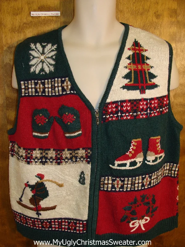 Christmas Cookies Recipe Bad Winter Sports Themed Christmas Sweater Vest