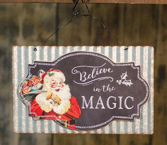 Christmas Shopping Believe in the Magic Sign